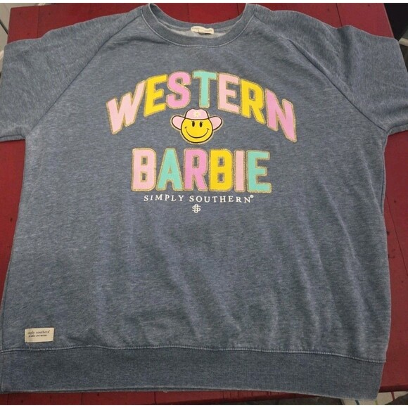 Simply Southern Tops - ! Simply Southern Western Barbie Sweatshirt Xl